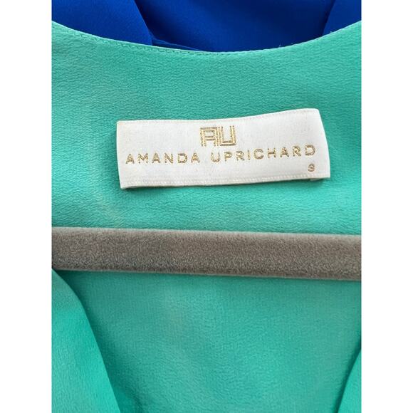 Amanda Uprichard Draped Surplice Flutter Sleeve Top Seafoam Green S - Picture 5 of 6